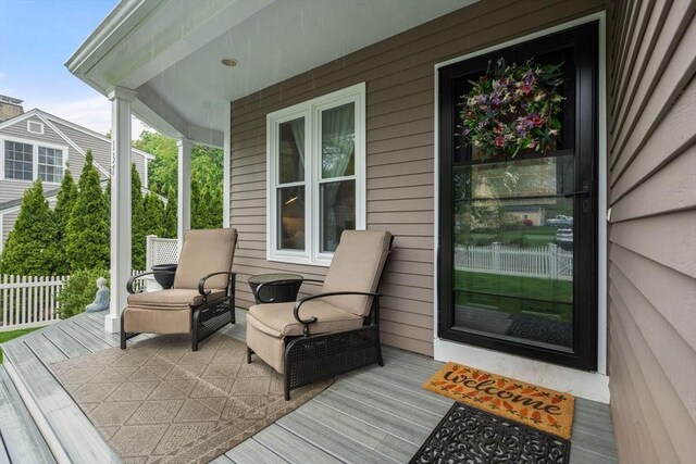 137 Pond, Westwood, MA 02090 - deck with covered porch and fence