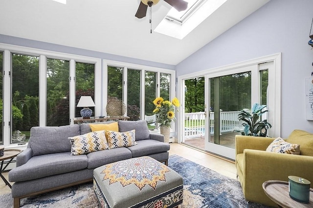 18 Village Hill Rd, Dover, MA 02030 - sunroom with a skylight, plenty of natural light, and high vaulted ceiling