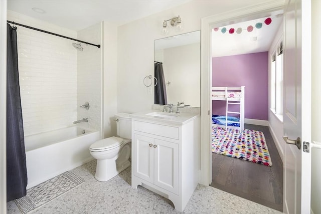5 Bullens Way, Canton, MA 02021 - bathroom featuring shower / bath combo with shower curtain, vanity, and toilet