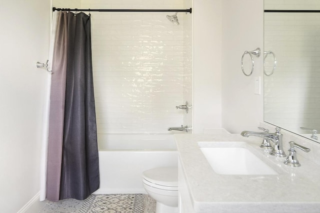 5 Bullens Way, Canton, MA 02021 - full bath featuring shower / bath combo with shower curtain, toilet, tile patterned flooring, and vanity