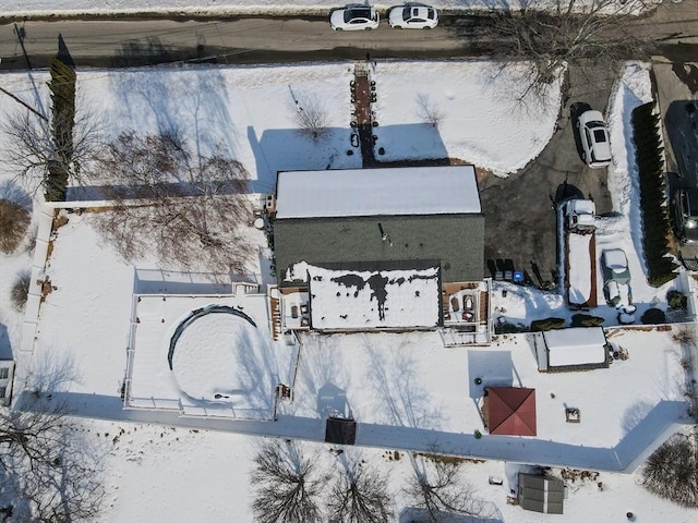 view of snowy aerial view