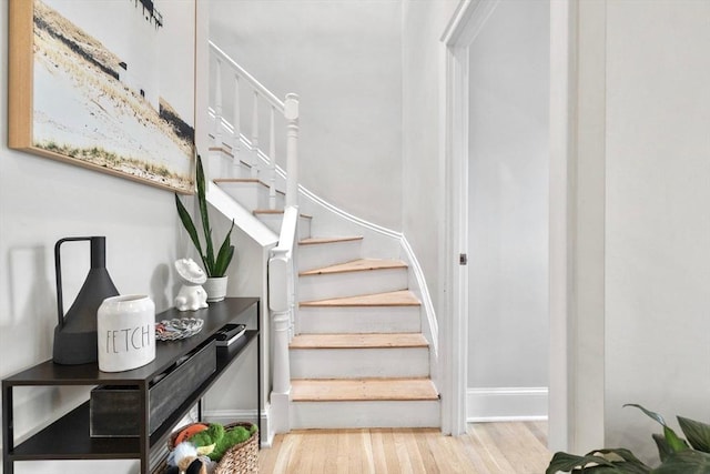 356 Bunker Hill St Unit 2, Boston, MA 02129 - staircase featuring wood finished floors and baseboards