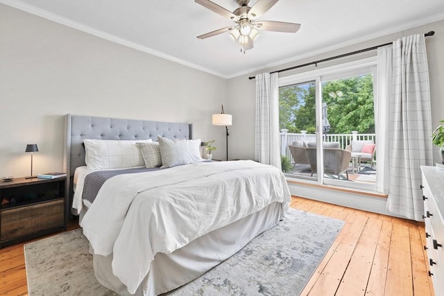 356 Bunker Hill St Unit 2, Boston, MA 02129 - bedroom with wood-type flooring, ornamental molding, and a ceiling fan