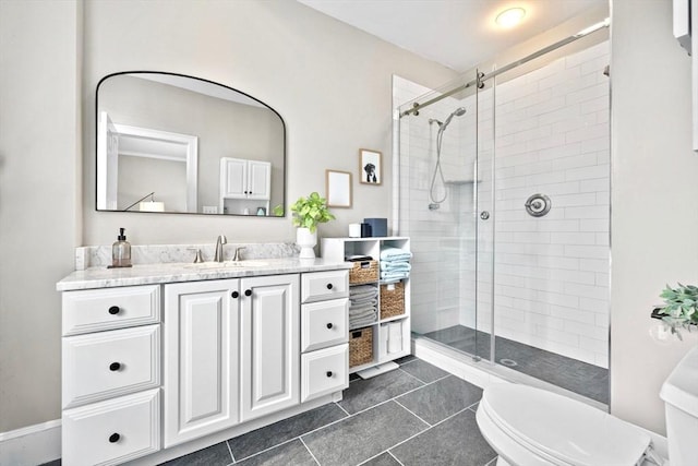 356 Bunker Hill St Unit 2, Boston, MA 02129 - full bath featuring a shower stall, vanity, toilet, and tile patterned flooring