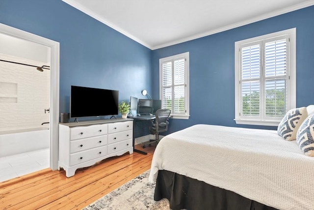356 Bunker Hill St Unit 2, Boston, MA 02129 - bedroom featuring ornamental molding and light wood-type flooring