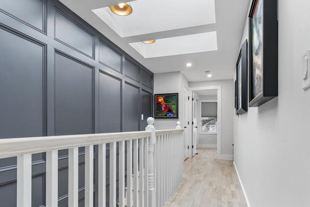 hall featuring light hardwood / wood-style floors