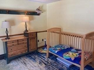 bedroom with radiator heating unit