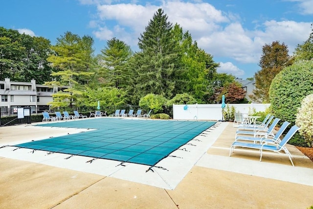 view of pool featuring a patio area