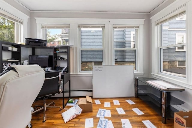 18-20 Presentation Rd, Boston, MA 02135 - office space featuring crown molding, wood finished floors, and baseboard heating