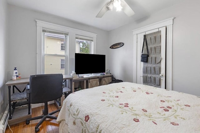 18-20 Presentation Rd, Boston, MA 02135 - bedroom featuring wood finished floors, a closet, and ceiling fan
