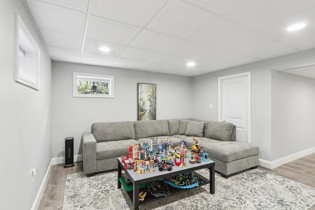 7 Acorn Way, Georgetown, MA 01833 - living area featuring wood finished floors, recessed lighting, and baseboards