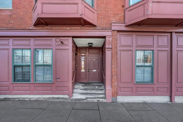 view of doorway to property