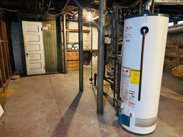 utilities featuring gas water heater