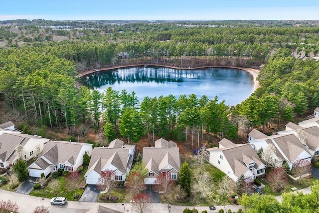 29 Shinglewood, Plymouth, MA 02360 - aerial perspective of suburban area with a heavily wooded area and a nearby body of water