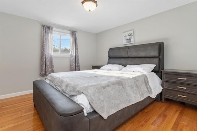 bedroom featuring light hardwood / wood-style flooring