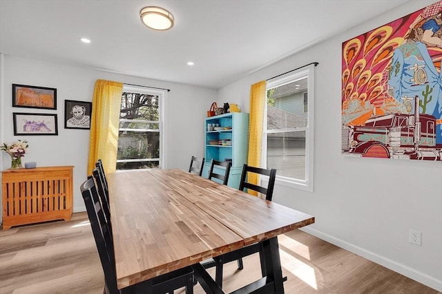 37 Revere St, Springfield, MA 01108 - dining space featuring wood finished floors, baseboards, and recessed lighting