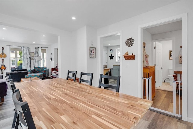 37 Revere St, Springfield, MA 01108 - dining room featuring light wood-type flooring and recessed lighting