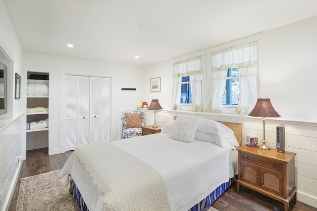 79 David Ave, Tisbury, MA 02568 - bedroom featuring a closet, wood finished floors, and recessed lighting