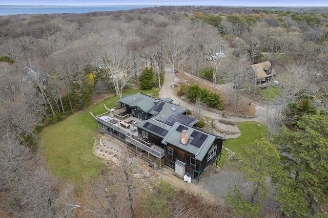 79 David Ave, Tisbury, MA 02568 - aerial view of property and surrounding area with a heavily wooded area