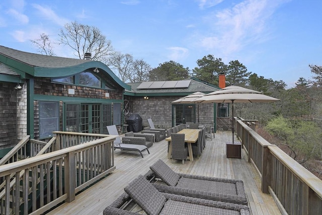79 David Ave, Tisbury, MA 02568 - deck featuring outdoor dining space and area for grilling
