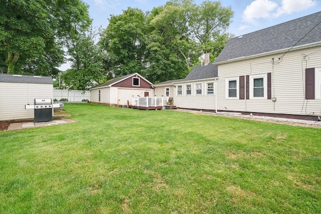 6 Hart Ave, Taunton, MA 02780 - view of yard with a deck