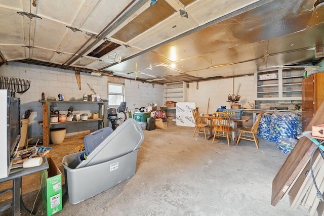 6 Hart Ave, Taunton, MA 02780 - below grade area featuring a workshop area and concrete block wall