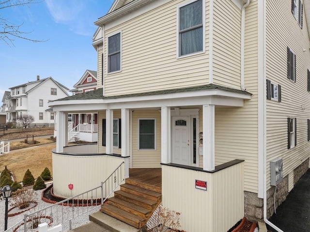 view of front of home with a porch