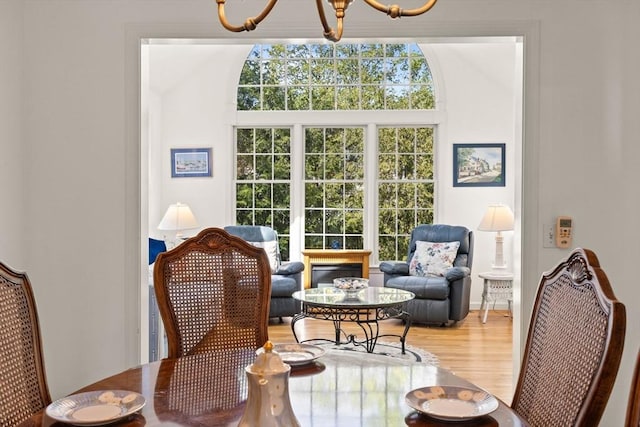 54 Mcnamara Ave, Yarmouth, MA 02673 - sitting room featuring a chandelier and wood finished floors