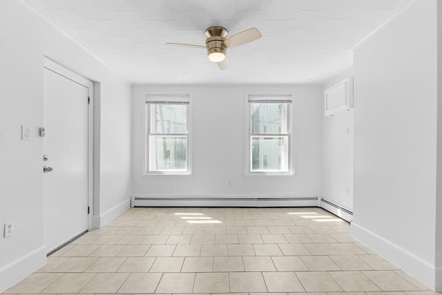 212 Princeton St Unit 1, Boston, MA 02128 - unfurnished room featuring ceiling fan and baseboards