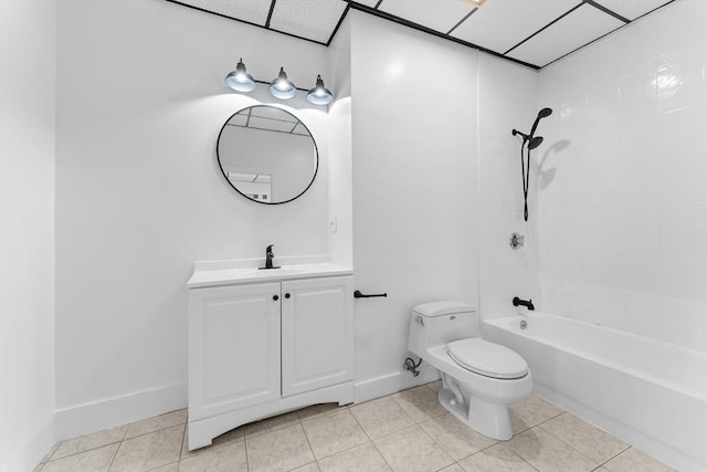 212 Princeton St Unit 1, Boston, MA 02128 - full bath featuring baseboards, tile patterned flooring, vanity, and toilet