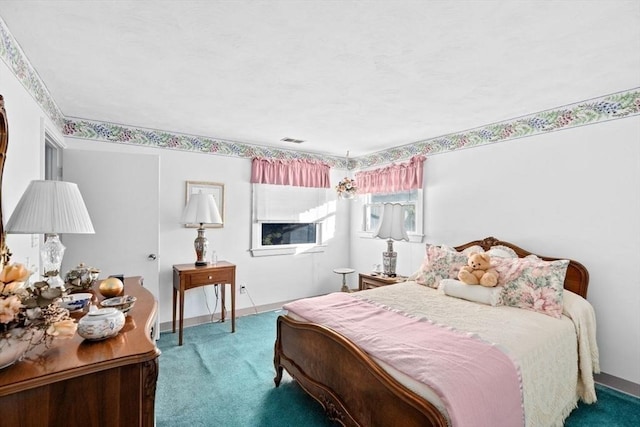 bedroom with carpet floors