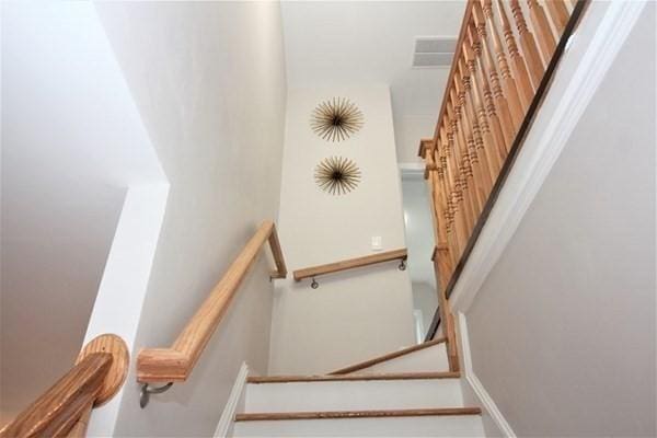 318 Concord Ave Unit 2, Cambridge, MA 02138 - stairs with baseboards