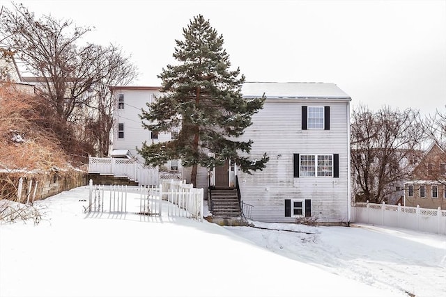 view of front of property with fence