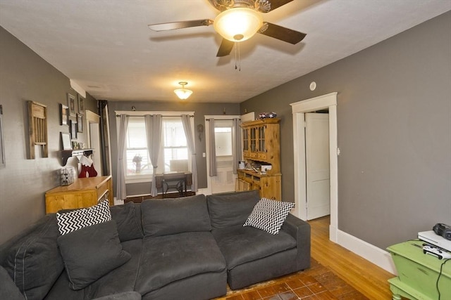2278-2280 Main St, Palmer, MA 01080 - living room featuring ceiling fan and wood finished floors