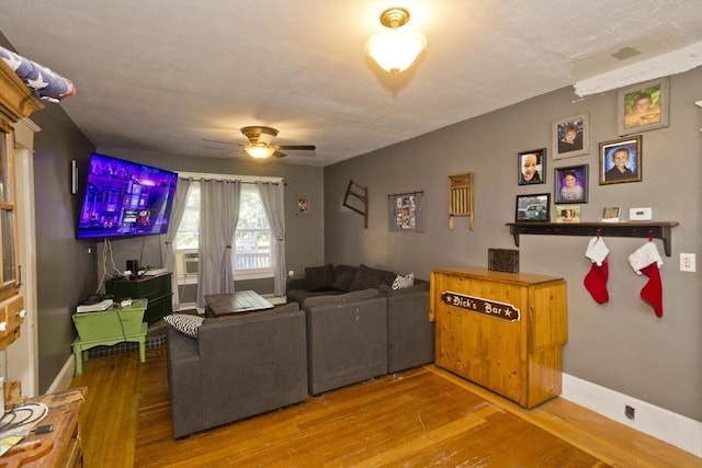 2278-2280 Main St, Palmer, MA 01080 - living room with wood finished floors and ceiling fan