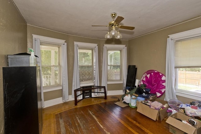 2278-2280 Main St, Palmer, MA 01080 - interior space with wood finished floors, healthy amount of natural light, and a ceiling fan