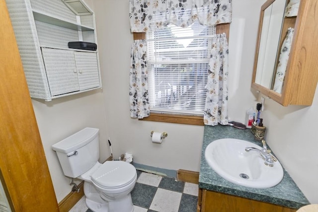 2278-2280 Main St, Palmer, MA 01080 - half bath featuring vanity and tile patterned floors