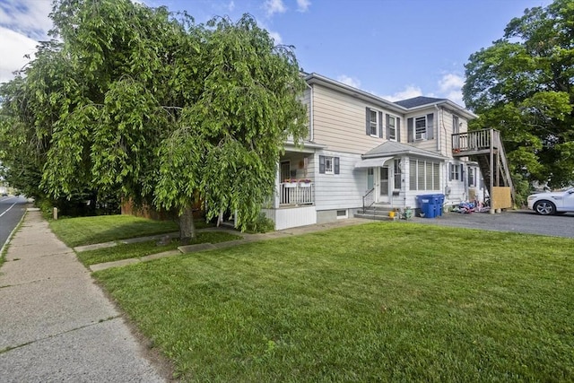 2278-2280 Main St, Palmer, MA 01080 - view of front of house with a front yard and covered porch