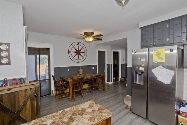 2278-2280 Main St, Palmer, MA 01080 - dining room featuring light wood-type flooring and ceiling fan