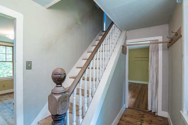 43 Meadow St, Northfield, MA 01360 - stairway with wood finished floors and baseboards