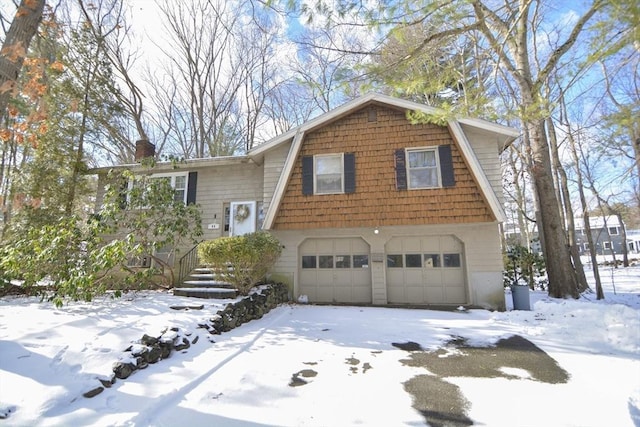 view of front facade with a garage