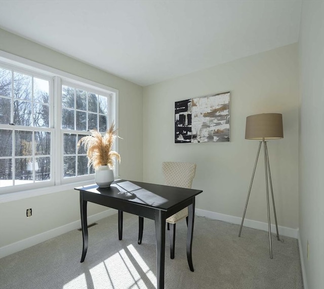 view of carpeted office