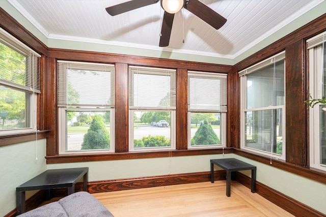272 County St, Seekonk, MA 02771 - sunroom featuring ornamental molding, healthy amount of natural light, and wood finished floors