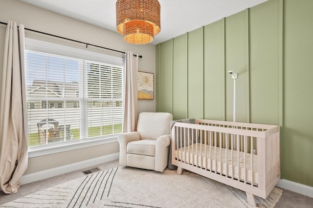 80 Edgemere Ave Unit 80, Northbridge, MA 01588 - carpeted bedroom featuring a nursery area and a chandelier