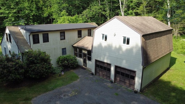 exterior space featuring a garage