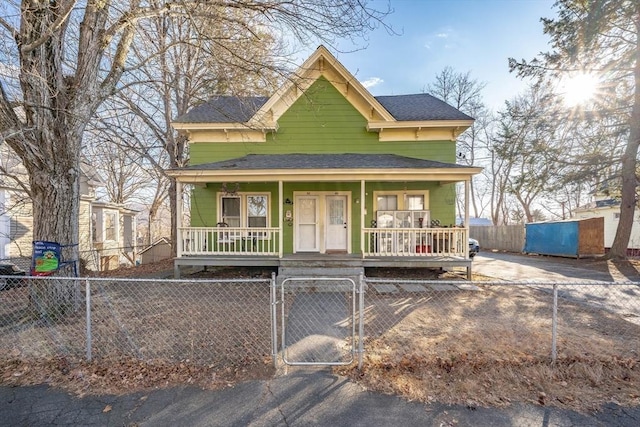 view of front of home featuring a porch