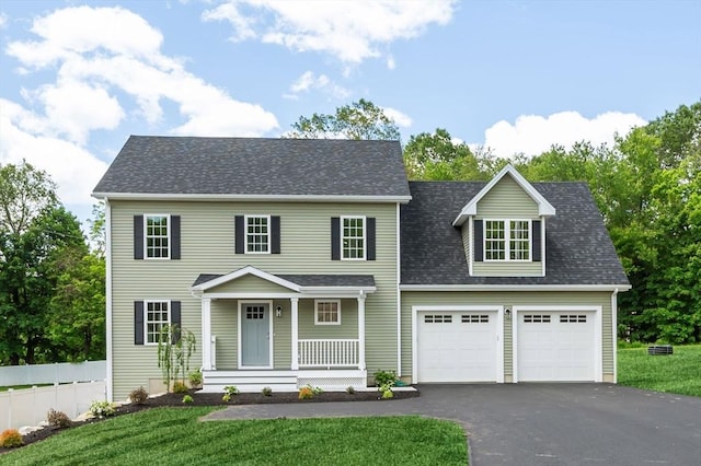 233 W Mountain St, Worcester, MA 01606 - colonial house featuring a porch, driveway, and an attached garage