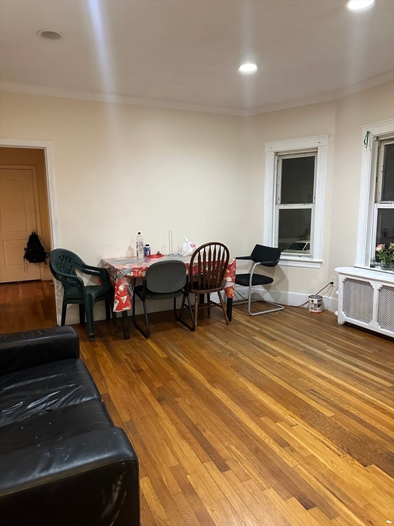 interior space with radiator