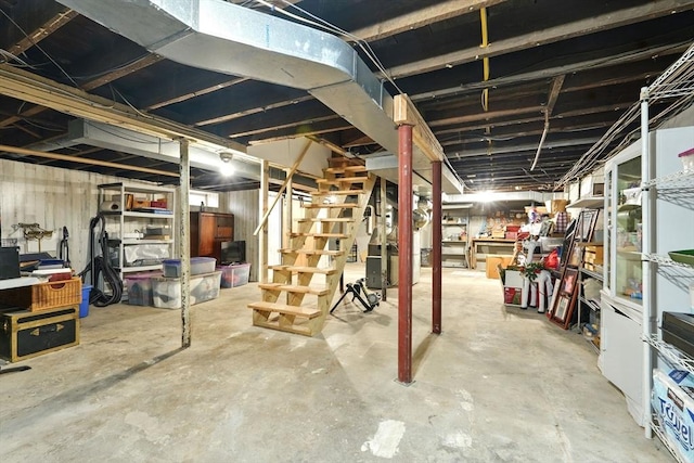 2 Pierce St, Agawam, MA 01030 - unfinished basement featuring stairway