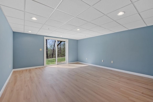 98 Caspian Way Unit 98, Fitchburg, MA 01420 - unfurnished room with light wood-type flooring, baseboards, and recessed lighting